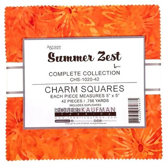 Summer Zest Batiks Charm Pack by Artisan Batiks for Robert Kaufman - Picture 9 of 9